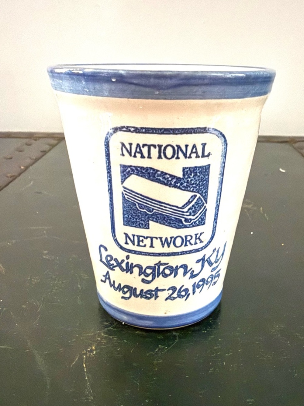 Louisville Stoneware Coffee Cup 1995 Ad for National Network Kentucky Mug